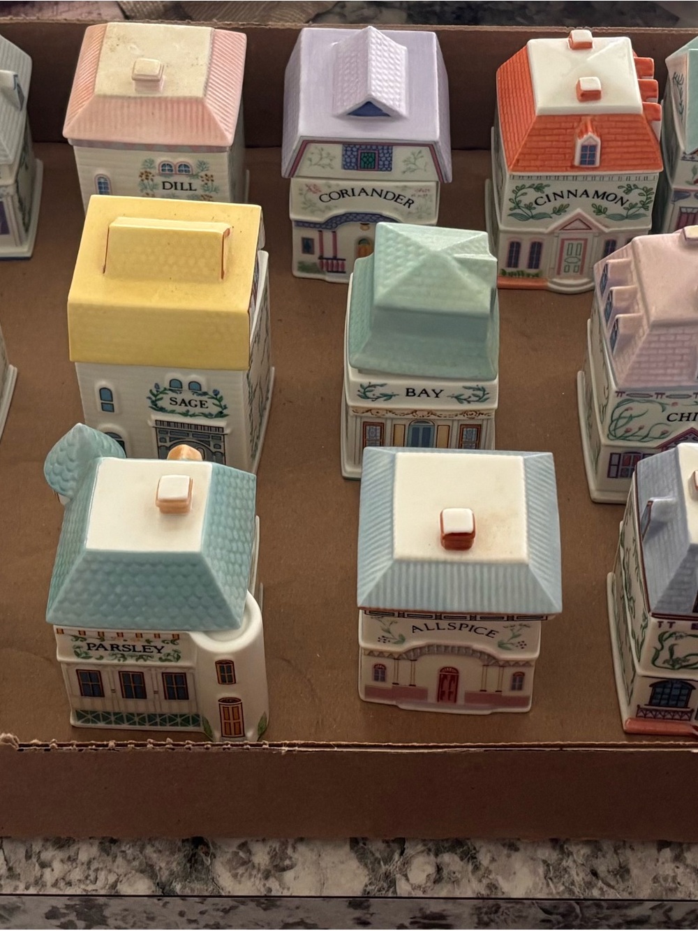 Original 1989 Lennox Village Spice Set - missing 2